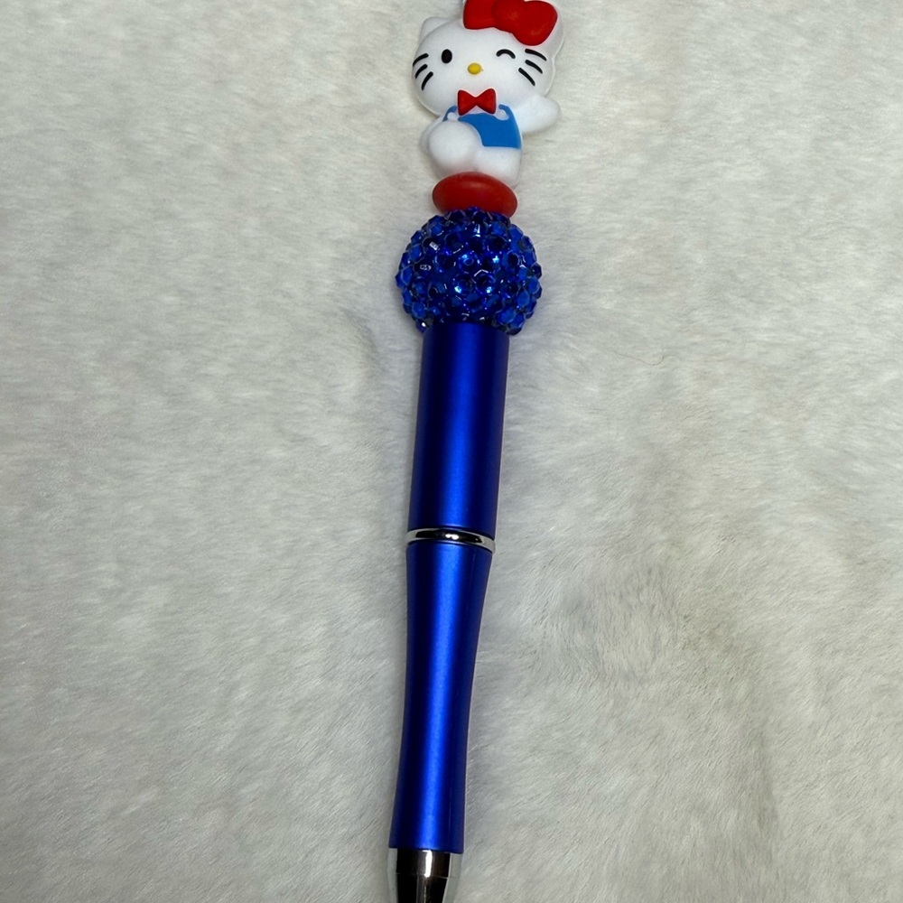 Hello Kitty Blue Pen with Red Bow
